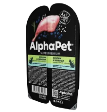 AlphaPet Superpremium Кролик и черника в соусе, 80 г