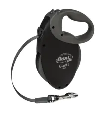Поводок-рулетка Flexi Giant No Neon, лента, черный, L 8 м