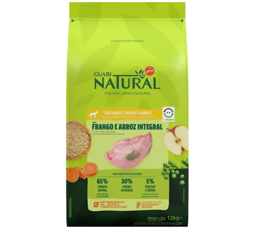Guabi Natural Puppy Giant (Цыпленок, рис), 12 кг