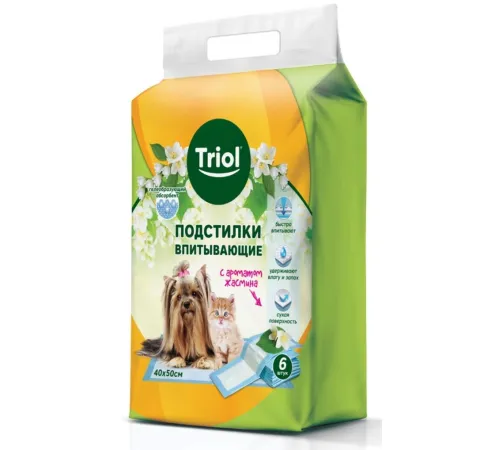 Triol Подстилки впитывающие с ароматом жасмина (24 шт.) 40х50 см