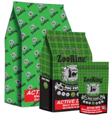 ZooRing Adult Active Dog (Молодой бычок, рис), 2 кг