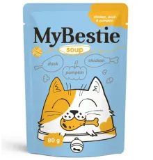 MyBestie Суп для кошек (Курица, утка и тыква), 80 г