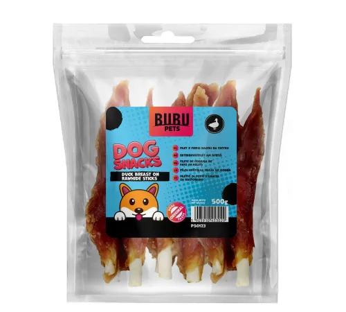 Bubu Pets Утиная грудка на сыромятных палочках, 500 г