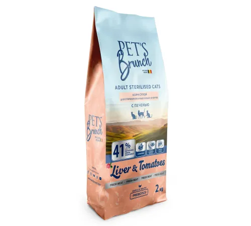 Pet's Brunch Adult Sterilised Cats (Печень и томаты), 2 кг