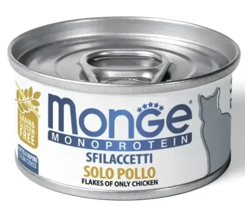 Monge Cat Monoprotein Мясные хлопья из курицы, 80 г