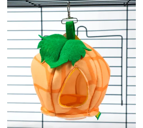 Bambini Pets Домик Тыковка для грызунов и хорьков, 18*18*15 см