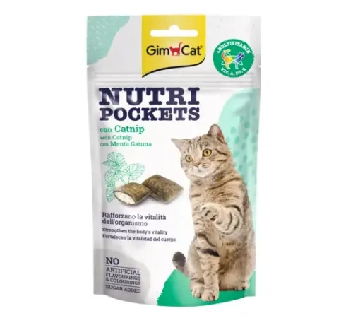 GimCat Nutri Pockets Catnip + Multivitamin, 60 г