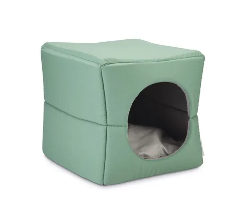 Beeztees Домик для кота Boxi, 37х33х33 см, зеленый