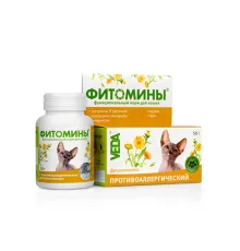 VEDA Фитомины антиаллергические для кошек 100 таб