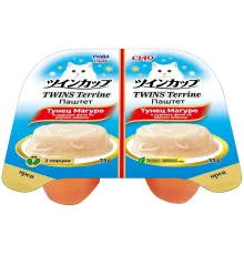 INABA CIAO TWINS Terrine Паштет Тунец Магуро и куриное филе со вкусом ширасу, 70 г