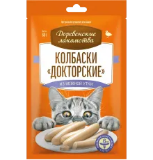 Деревенские лакомства Колбаски Докторские из нежной утки, 6х10 г