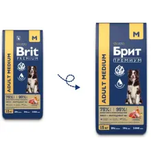 Брит Премиум Dog Adult Medium (Индейка, телятина), 1 кг