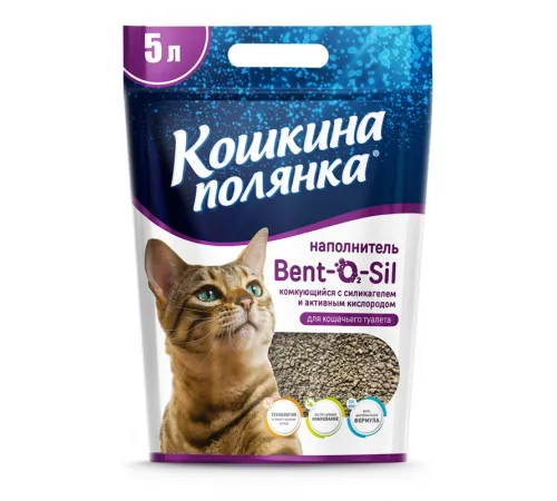 Кошкина Полянка Комкующийся наполнитель Bent-O2-Sil 5 л