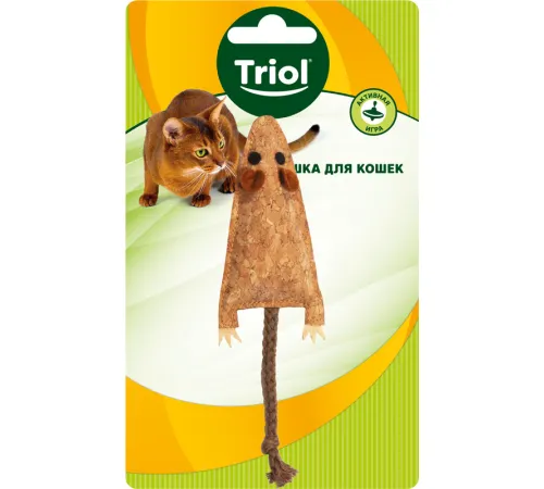 Triol Игрушка для кошек Мышка с хвостиком, 90/175мм