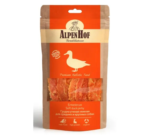 AlpenHof Грудка утиная нежная для средних и крупных собак 80 г