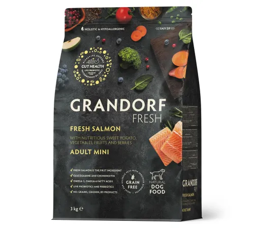 Grandorf Fresh Adult Mini (Лосось и батат), 3 кг