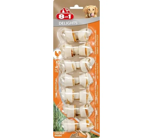 8 in 1 Косточки Dental Delights XS (курица), 7 шт