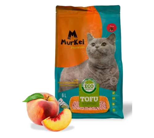 Murkel Наполнитель TOFU (Персик), 6 л/2,6 кг
