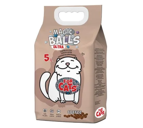 FOR CATS Наполнитель Magic Balls Ultra (кофе), 5 л