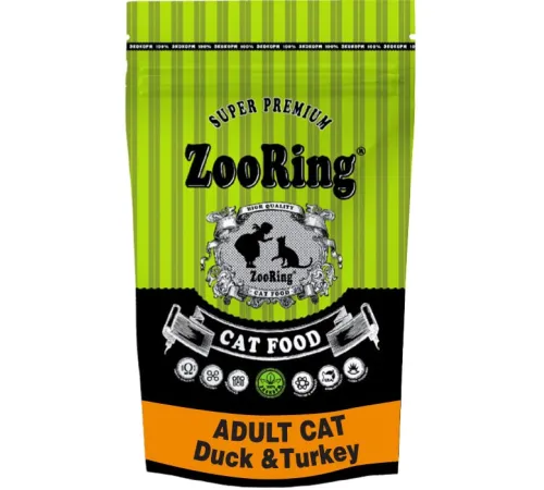 ZooRing Adult Cat (Утка, индейка), 1,5 кг
