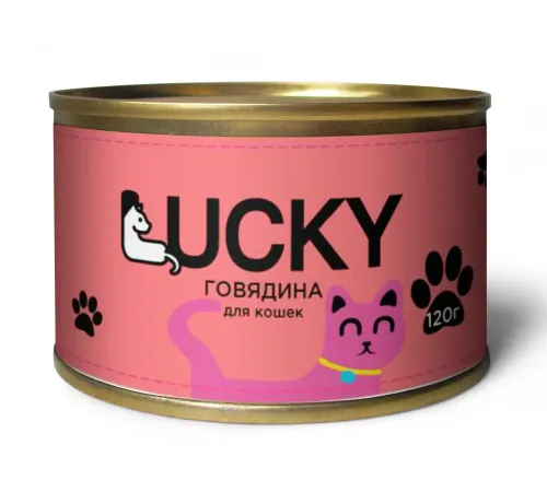 Lucky Консервы для кошек (Говядина), 120 г