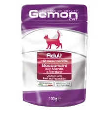 Gemon Pouch Cat Adult Beef/Veg, 100 г