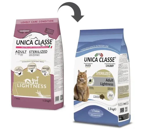 Unica Classe Adult Sterilized Lightness (Утка) 1,5 кг