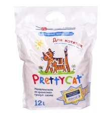 PrettyCat Наполнитель древесный Wood Granules для котят, 4 кг (12 л)