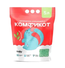 Комфикот Наполнитель Тофу (Зеленый чай), 5 л (2,3 кг)