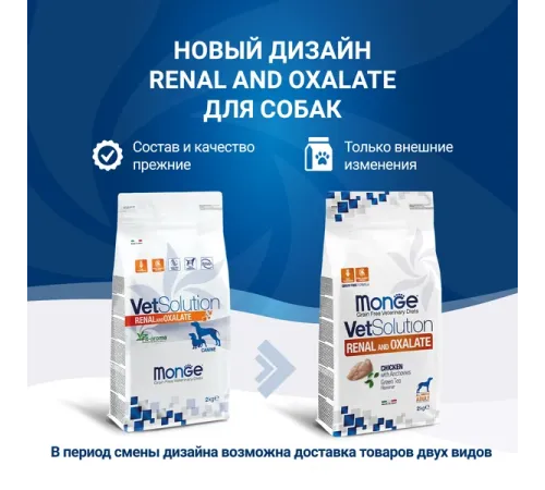 Monge VetSolution Renal and Oxalate Dog, 2 кг