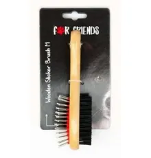 For Friends Щетка двусторонняя с деревянной ручкой, S 5х17,5 см