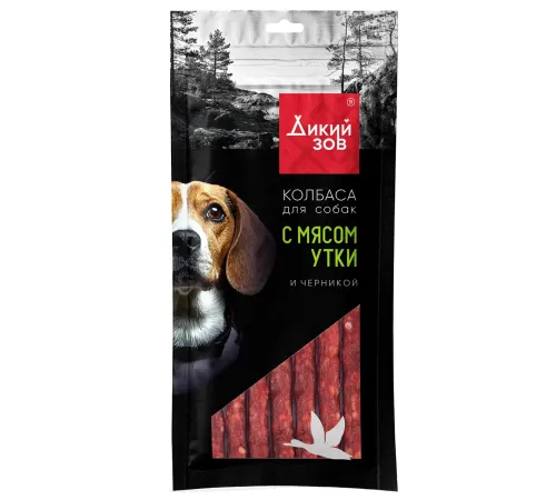 ТИТБИТ Дикий Зов Колбаса с мясом утки и черникой, 85 г