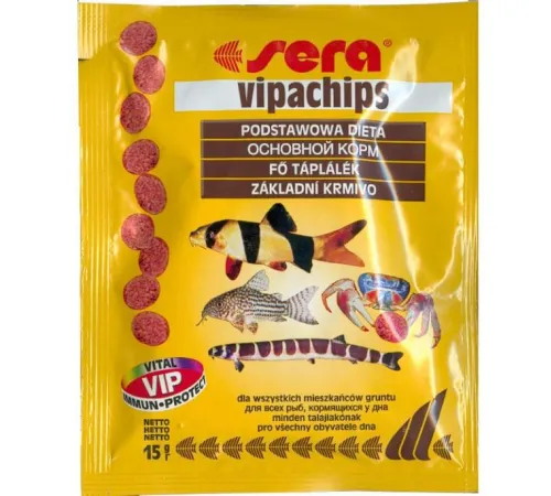 Sera Корм таблетки для сомов Vipachips Wafers, 15 г