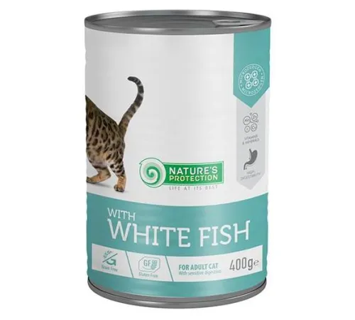 Nature's Protection Cat Sensitive White fish 400 г