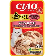 INABA CIAO Kinnodashi Тунец Магуро и тунец Кацуо, 60 г