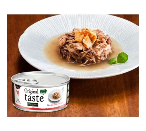 Original Tasty хлопья из филе тунца с диким лососем в соусе, 70 г