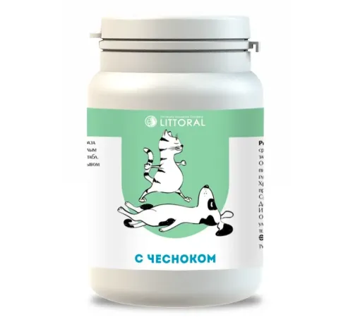 Littoral Пивные дрожжи с чесноком, 80 таб