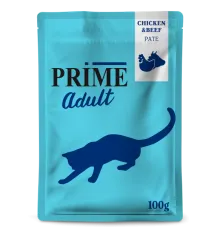 Prime Adult Пауч (Паштет из курицы и говядины) для кошек, 100 г