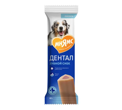 Мнямс DENTAL Зубной снек с лососем, 85 г