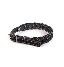Collar двойная коса Black 14 мм, 29-35 см