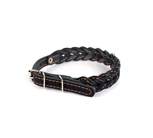 Collar двойная коса Black 14 мм, 29-35 см