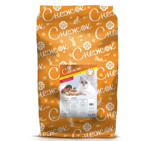 Снежок для взрослых кошек (Мясное ассорти), 10 кг