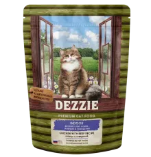 Dezzie Indoor Adult Cat (Курица, говядина), 400 г