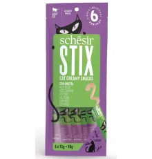Schesir Stix Крем-лакомство с уткой, 15 г х 6 шт
