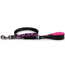 United Pets Поводок Complete me Identity, черный с розовым, 16 мм, 140 см