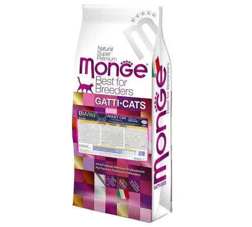 Monge Cat Bwild Low Grain Adult (Зайчатина), 10 кг