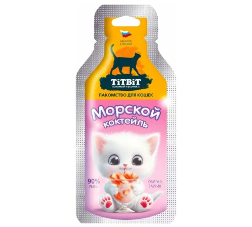 ТИТБИТ Морской коктейль Лакомство для кошек, 15 г
