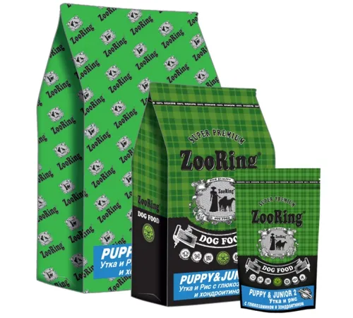 ZooRing Puppy&Junior 2 (Утка, рис), 2 кг