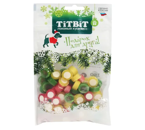 ТИТБИТ Дольки мармеладные ассорти для собак (Новогодняя коллекция), 100 г