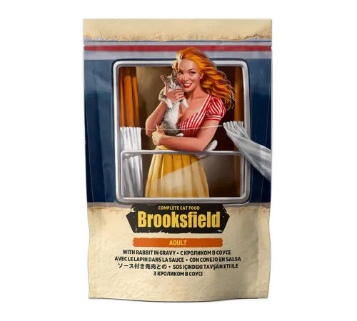 Brooksfield Adult Cat (Кролик в соусе) 85 г